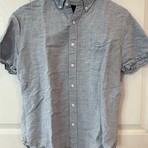 J. Crew Gray Short Sleeve Button Down Shirt